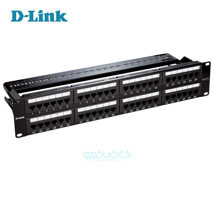 پچ پنل 48 پورت شبکه Cat6 UTP دی لینک مدل D-Link NPP-C61BLK481